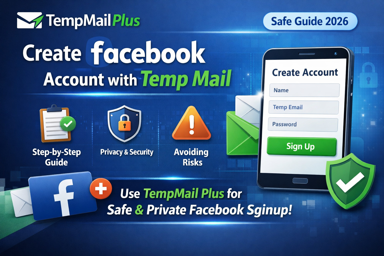 Create Facebook Account with Temp Mail – TempMail Plus Guide (2026)